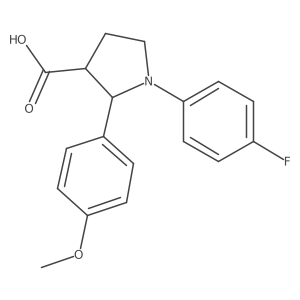 1-(4-Fluorophenyl)-2-(4-methoxyphenyl)pyrrolidine-3-carboxylic acid结构式