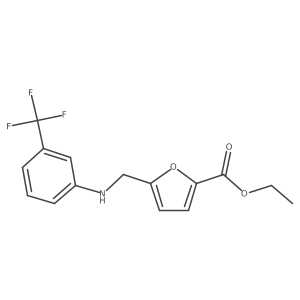 Ethyl 5-(((3-(trifluoromethyl)phenyl)amino)methyl)furan-2-carboxylate Structure