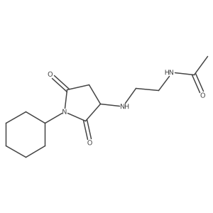 N-[2-[(1-Cyclohexyl-2,5-dioxo-3-pyrrolidinyl)amino]ethyl]acetamide Structure