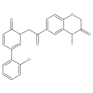 6-{[3-(2-chlorophenyl)-6-oxopyridazin-1(6H)-yl]acetyl}-4-methyl-2H-1,4-benzoxazin-3(4H)-one结构式