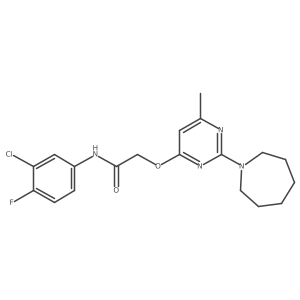 2-{[2-(azepan-1-yl)-6-methylpyrimidin-4-yl]oxy}-N-(3-chloro-4-fluorophenyl)acetamide Structure