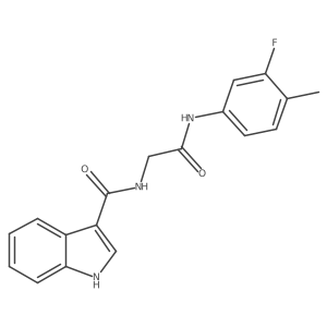 N-(3-fluoro-4-methylphenyl)-2-[(1H-indol-3-yl)formamido]acetamide结构式