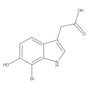 2-(7-bromo-6-hydroxy-1H-indol-3-yl)acetic acid结构式