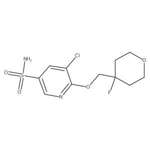 5-Chloro-6-[(4-fluorotetrahydro-2h-pyran-4-yl)methoxy]-3-pyridinesulfonamide结构式