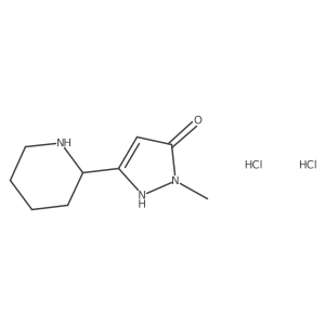 1-Methyl-3-(piperidin-2-yl)-1H-pyrazol-5-ol dihydrochloride Structure