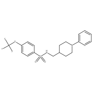 N-((1-(pyridin-2-yl)piperidin-4-yl)methyl)-4-(trifluoromethoxy)benzenesulfonamide结构式