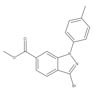methyl 3-bromo-1-(4-methylphenyl)-1H-indazole-6-carboxylate Structure