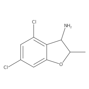 4,6-Dichloro-2-methyl-2,3-dihydro-1-benzofuran-3-amine结构式