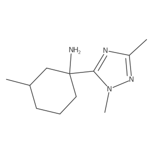 1-(dimethyl-1H-1,2,4-triazol-5-yl)-3-methylcyclohexan-1-amine结构式