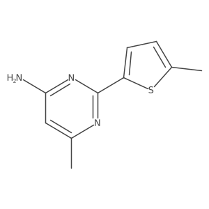 6-Methyl-2-(5-methylthiophen-2-yl)pyrimidin-4-amine结构式