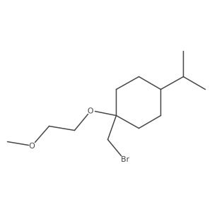 1-(Bromomethyl)-4-isopropyl-1-(2-methoxyethoxy)cyclohexane结构式