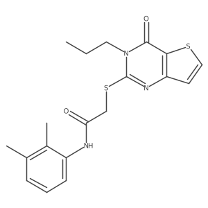 N-(2,3-dimethylphenyl)-2-({4-oxo-3-propyl-3H,4H-thieno[3,2-d]pyrimidin-2-yl}sulfanyl)acetamide结构式