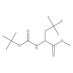 Methyl 2-[(tert-butoxycarbonyl)amino]-4,4-difluoropentanoate结构式
