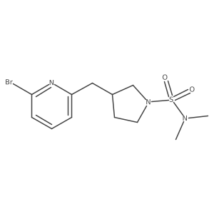 3-((6-Bromopyridin-2-yl)methyl)-N,N-dimethylpyrrolidine-1-sulfonamide结构式