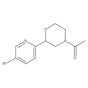 1-(2-(5-Bromopyridin-2-yl)morpholino)ethanone Structure