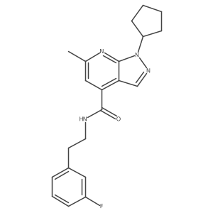 1-cyclopentyl-N-[2-(3-fluorophenyl)ethyl]-6-methyl-1H-pyrazolo[3,4-b]pyridine-4-carboxamide Structure