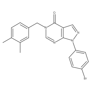 1-(4-bromophenyl)-5-(3,4-dimethylbenzyl)-1,5-dihydro-4H-pyrazolo[3,4-d]pyrimidin-4-one Structure