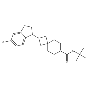 2-(5-Bromo-2,3-dihydro-1h-inden-1-yl)-2,7-diazaspiro[3.5]nonane-7-carboxylic acid 1,1-dimethylethyl ester Structure