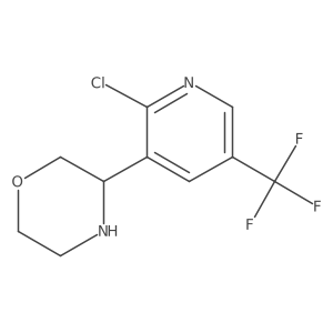 3-[2-Chloro-5-(trifluoromethyl)pyridin-3-yl]morpholine结构式