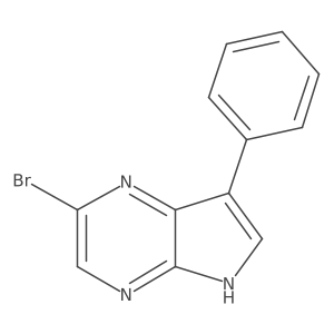2-bromo-7-phenyl-5H-pyrrolo[2,3-b]pyrazine Structure