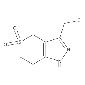 3-(Chloromethyl)-2,4,6,7-tetrahydrothiopyrano[4,3-c]pyrazole 5,5-dioxide结构式