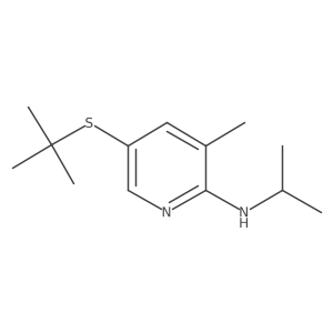 5-(tert-Butylthio)-N-isopropyl-3-methylpyridin-2-amine Structure