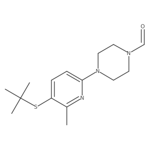 4-(5-(tert-Butylthio)-6-methylpyridin-2-yl)piperazine-1-carbaldehyde结构式