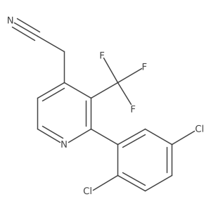 2-(2,5-Dichlorophenyl)-3-(trifluoromethyl)pyridine-4-acetonitrile Structure