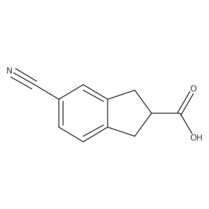 5-Cyano-2,3-dihydro-1H-indene-2-carboxylic acid结构式