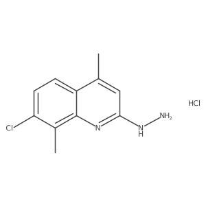 7-Chloro-4,8-dimethyl-2-hydrazinoquinoline hydrochloride Structure