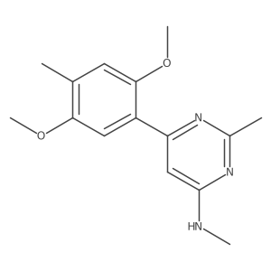 4-Pyrimidinamine, 6-(2,5-dimethoxy-4-methylphenyl)-N,2-dimethyl- Structure