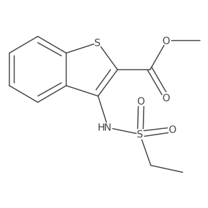 Benzo[b]thiophene-2-carboxylic acid, 3-[(ethylsulfonyl)amino]-, methyl ester Structure