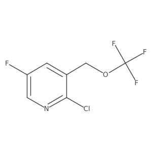2-Chloro-5-fluoro-3-((trifluoromethoxy)methyl)pyridine Structure