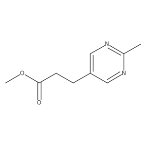 3-(2-Methyl-pyrimidin-5-yl)-propionic acid methyl ester结构式