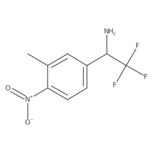 2,2,2-Trifluoro-1-(3-methyl-4-nitrophenyl)ethan-1-amine结构式