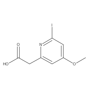 (6-Iodo-4-methoxypyridin-2-YL)acetic acid结构式