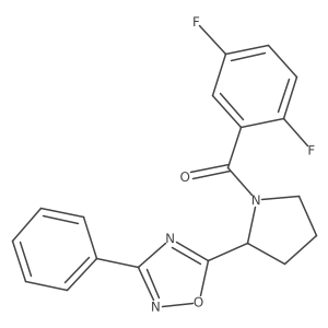 5-[1-(2,5-Difluorobenzoyl)pyrrolidin-2-yl]-3-phenyl-1,2,4-oxadiazole Structure