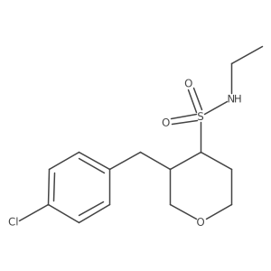 3-(4-chlorobenzyl)-N-ethyltetrahydro-2H-pyran-4-sulfonamide Structure