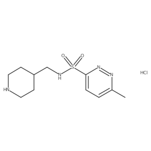 6-methyl-N-(piperidin-4-ylmethyl)pyridazine-3-sulfonamide hydrochloride Structure