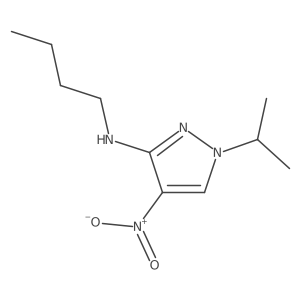 N-Butyl-1-isopropyl-4-nitro-1H-pyrazol-3-amine结构式
