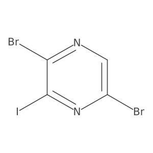 2,5-Dibromo-3-iodopyrazine结构式