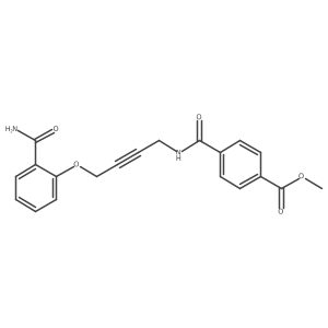 Methyl 4-((4-(2-carbamoylphenoxy)but-2-yn-1-yl)carbamoyl)benzoate Structure