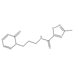 3-methyl-N-(3-(6-oxopyridazin-1(6H)-yl)propyl)-1,2,4-thiadiazole-5-carboxamide结构式