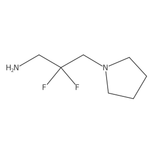 2,2-Difluoro-3-(pyrrolidin-1-YL)propan-1-amine结构式