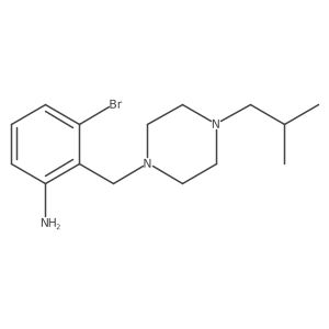 3-Bromo-2-{[4-(2-methylpropyl)piperazin-1-yl]methyl}aniline Structure
