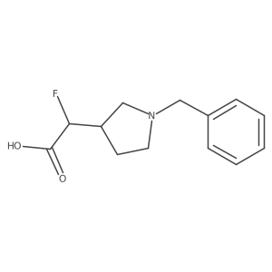 2-(1-Benzylpyrrolidin-3-yl)-2-fluoroacetic acid结构式