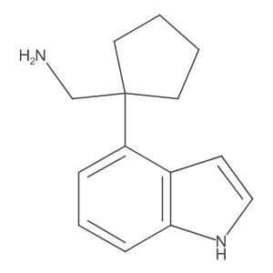 [1-(1H-indol-4-yl)cyclopentyl]methanamine结构式