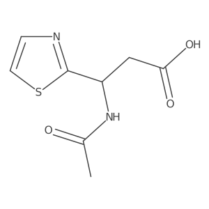 3-Acetamido-3-(1,3-thiazol-2-yl)propanoic acid结构式