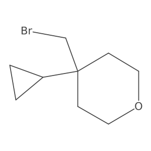4-(Bromomethyl)-4-cyclopropyloxane结构式
