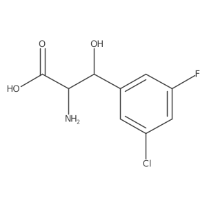 2-Amino-3-(3-chloro-5-fluorophenyl)-3-hydroxypropanoic acid结构式